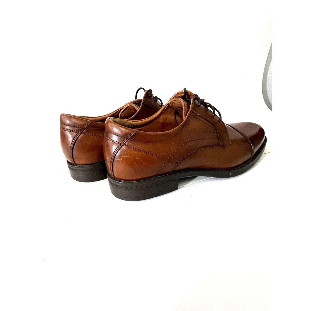 Florsheim Leather Midtown Cap Toe Oxford Men's Brown/Cognac Sz 10D Classic